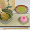 whisking organic matcha