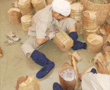 Traditional bamboo shells for puer cakes