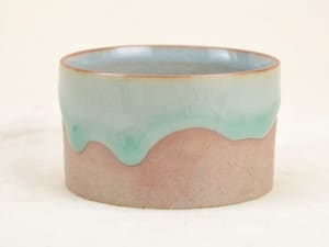 Ice Crack Glaze Ceramic Cup, front view