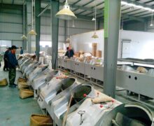 room of many frying machines that were built specifically to mimic the hand frying technique