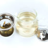 Small Glass Teapot with Glass Strainer disassembled