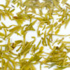 Shifeng Longjing open tea leaves in clear water after brewing 30min.