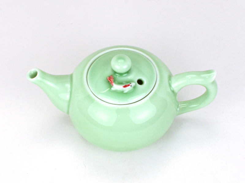 Longquan Koi Fish Celadon Teapot
