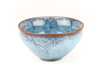 Large Blue Kiln Change Ceramic Teacup side view