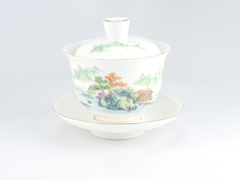 Hand-Painted Countryside Gaiwan