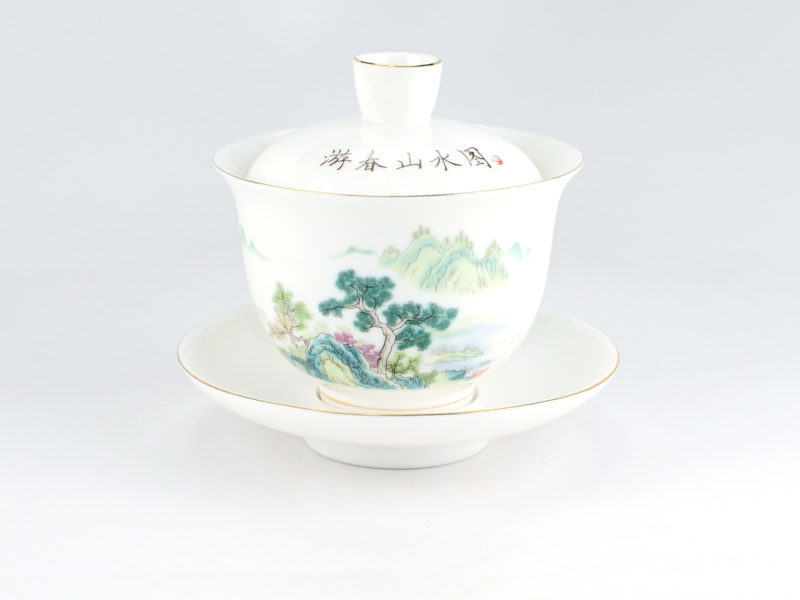 Hand-Painted Countryside Gaiwan