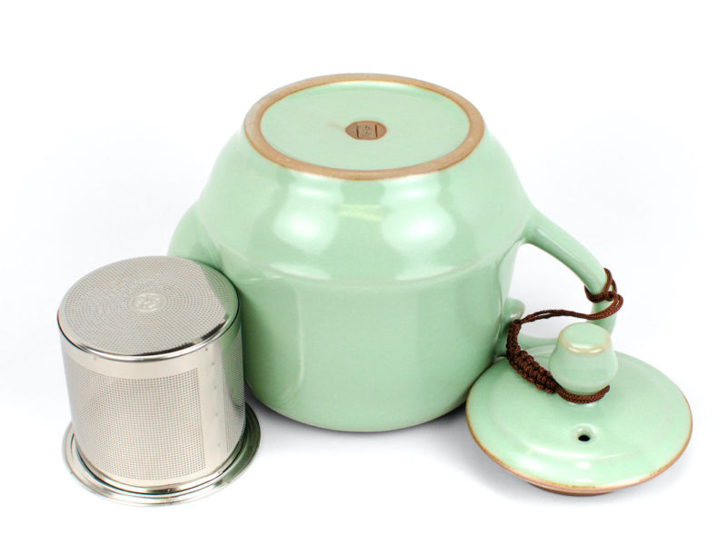Ru Kiln Tianqing Ceramic Teapot base view
