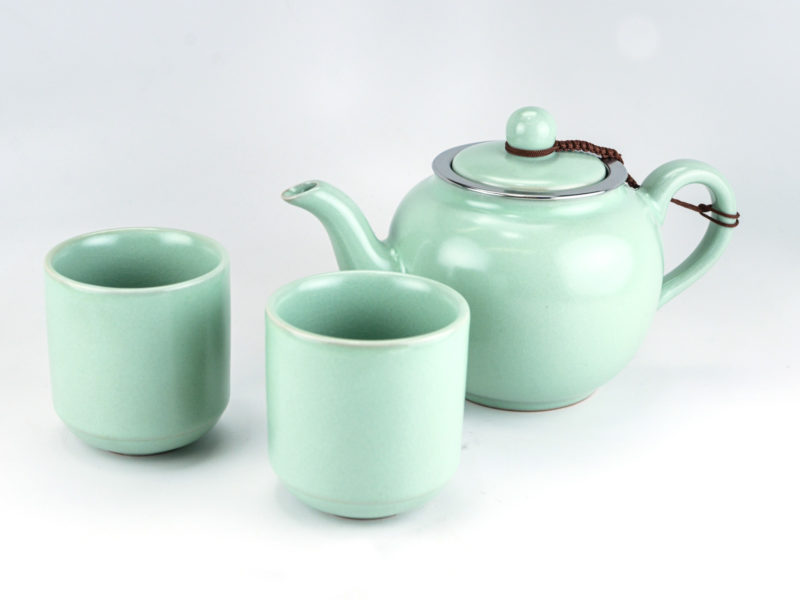 Ru Kiln Tianqing Porcelain Teapot and Teacups set
