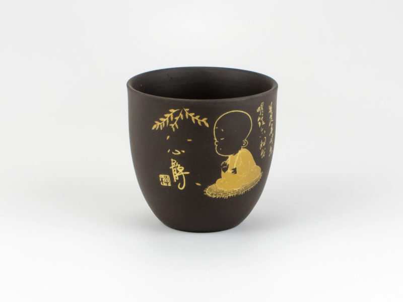 Side view of Little Monk Yixing teacup.