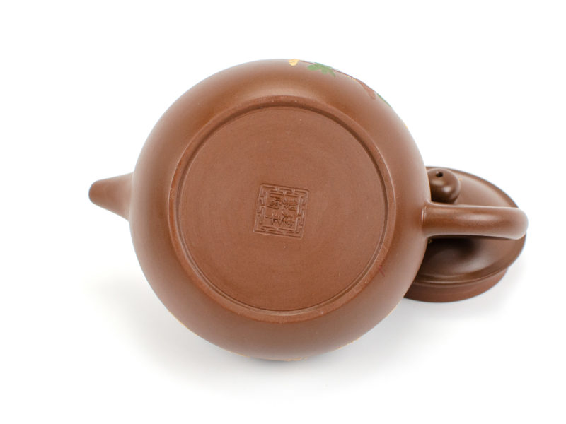 Maker's stamp on the base of the Purple Chrysanthemum Painted Yixing Teapot.