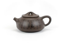 Purple Shi Piao Good Fortune Yixing Teapot front view