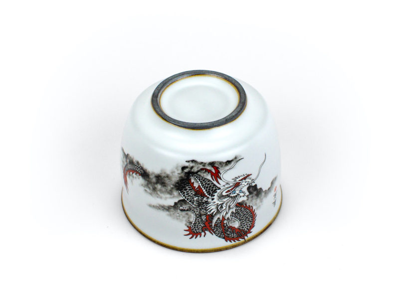 Ru Kiln Black Dragon Teacup base view