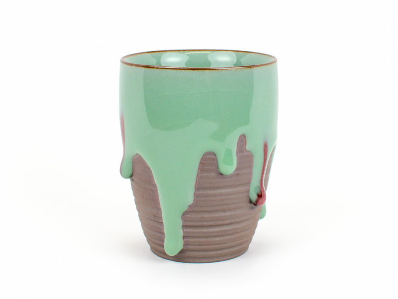 Ge Kiln Tall Green Drip Glaze Ceramic Teacup