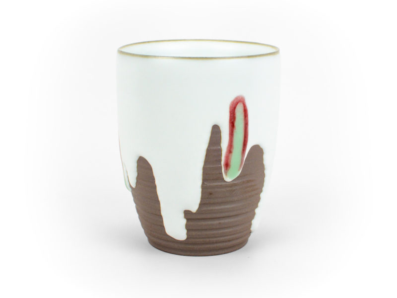 Ru Kiln Tall White Drip Glaze Ceramic Teacup
