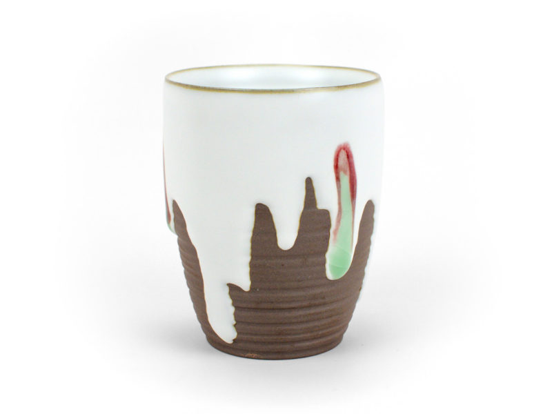 Ru Kiln Tall White Drip Glaze Ceramic Teacup