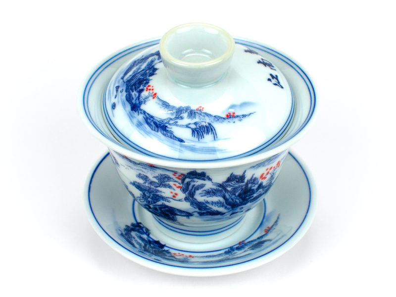 Jingdezhen Shanshui Porcelain Gaiwan above view