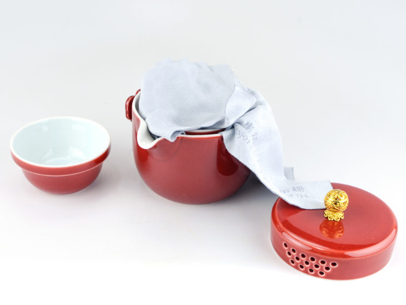 Unpacking Ji Red Porcelain Travel Tea Set.