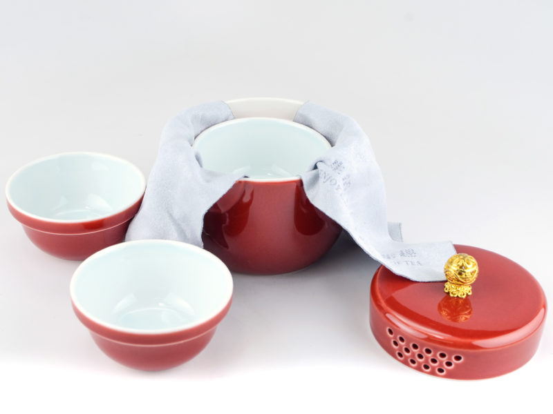 Unpacking Ji Red Porcelain Travel Tea Set.