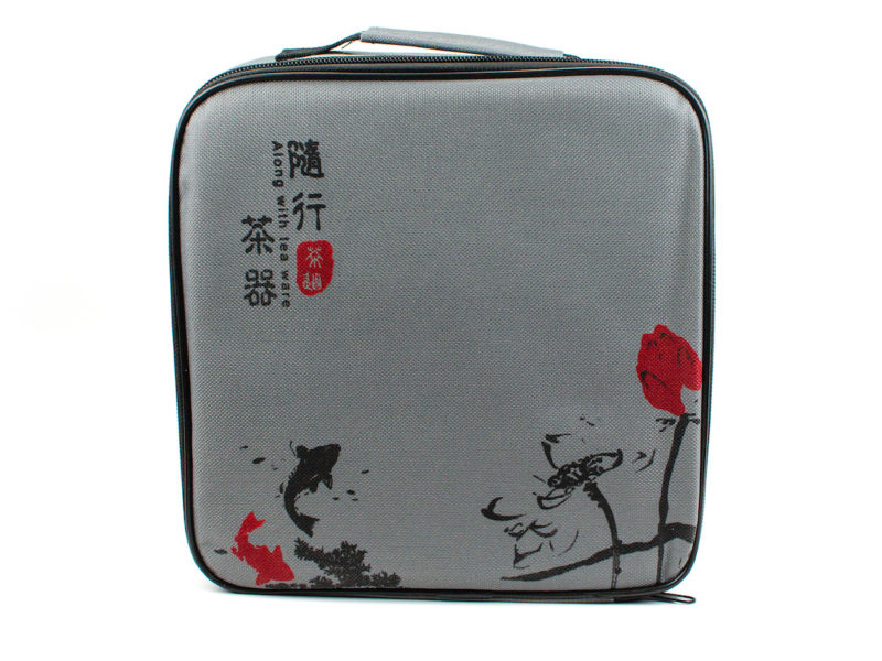 Ru Yao Green Xishi Porcelain Travel Tea Set carrying case