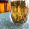 Narrow Waist Mountain View Tall Glass Teacup brewing Silver Needle.