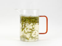 Tall Half Moon Glass Tea Pitcher