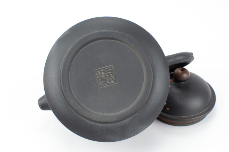 Maker's stamp on base of Hand-Painted Cherry Branch Yunnan Black Jianshui Teapot