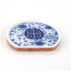 Jingdezhen Rising Moon Porcelain Tea Saucer, side view