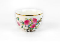 Jingdezhen Longevity Peach Gold Rim Porcelain Teacup