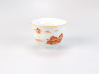Jingdezhen Red Painted Gongfu Porcelain Teacup