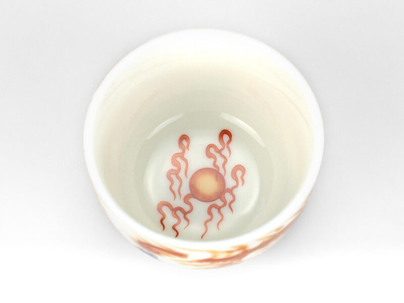 Inside of Jingdezhen Hand-Painted Dragon Porcelain Teacup