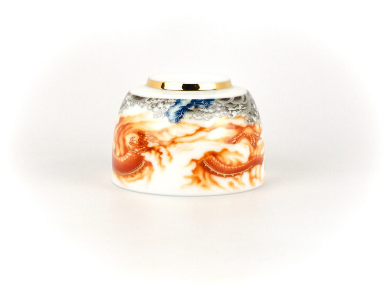 Jingdezhen Hand-Painted Dragon Porcelain Teacup
