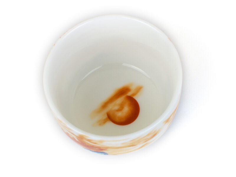 Inside of Jingdezhen Hand-Painted Phoenix Porcelain Teacup