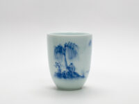 Willow River Hand-Painted Celadon Teacup