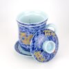 Blue Dragon Porcelain Filter Cup lid open