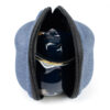 Blue Cat Porcelain Travel Tea Set with pot an two cups packed in zippered carrying case