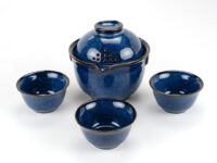 Jun Kiln Blue Easy Gaiwan Travel Tea Set