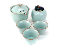 Ru Kiln Tian Qing Easy Gaiwan Travel Tea Set