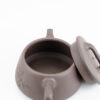 Inset strainer inside Bamboo Carved Stone Scoop Zi Ni Yixing Teapot