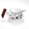 Gold detail on Goldfish Rainbow Glass Pitcher with Wood Handle