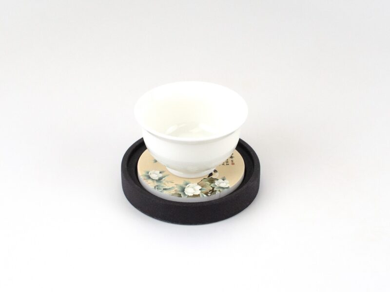 Teacup on Peony and Songbird Ceramic Teacup Coaster