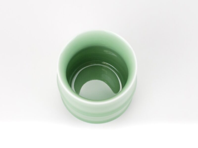 Longquan Kiln Bamboo Stem Celadon Teacup above view