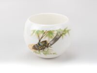 Ru Kiln Large Cicada Porcelain Teacup side view