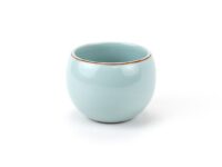 Ru Kiln Pale Blue Round Ceramic Teacup side view