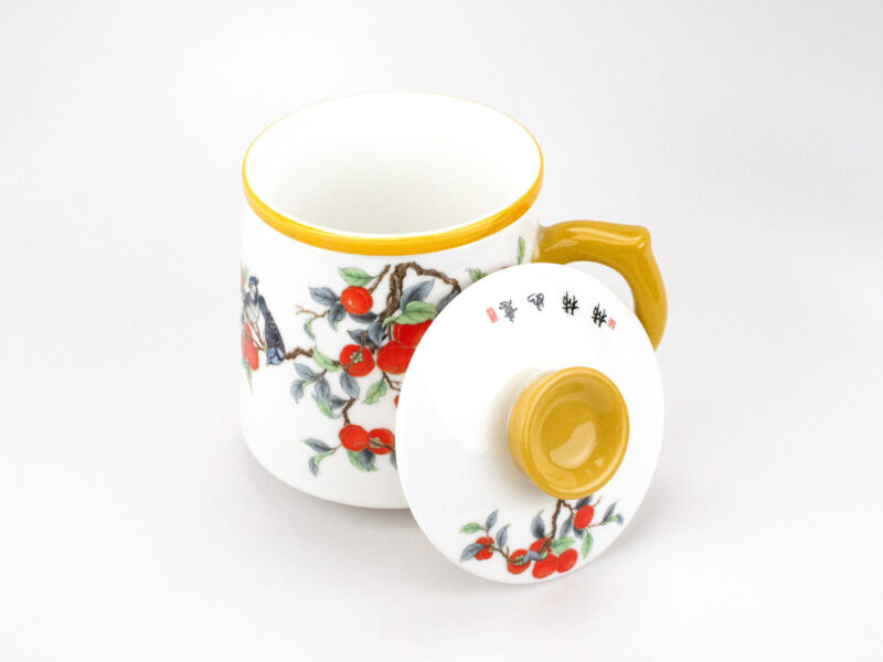 Persimmon Porcelain Filter Cup with lid removed