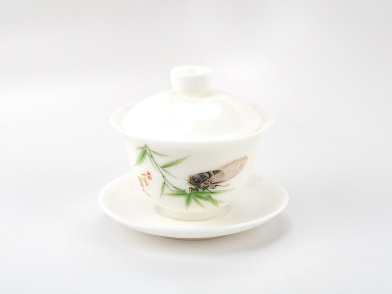 Cicada Ice Jade Porcelain Gaiwan