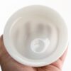 Ice Jade Porcelain Gaiwan backlit to show translucency