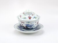 Balanced Lid Double Dragon Porcelain Gaiwan