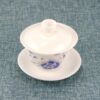 Blue Peony Ice Jade Porcelain Gaiwan