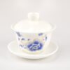 Blue Peony Ice Jade Porcelain Gaiwan