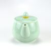 Classic Plum Green Celadon Teapot lid view